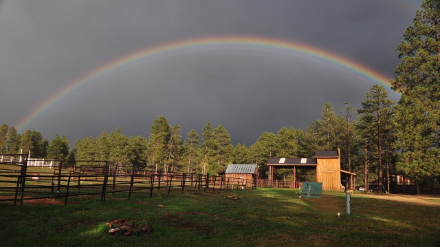 rainbow over the dude ranch